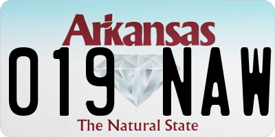 AR license plate 019NAW