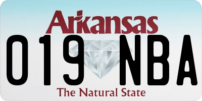 AR license plate 019NBA