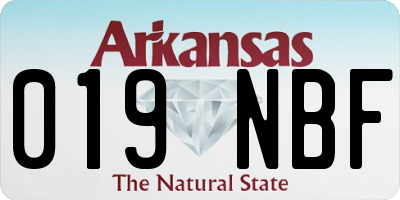 AR license plate 019NBF