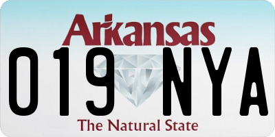 AR license plate 019NYA