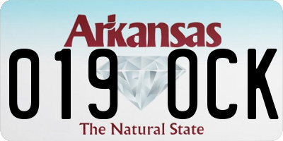 AR license plate 019OCK