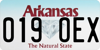 AR license plate 019OEX