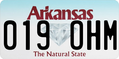 AR license plate 019OHM