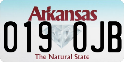 AR license plate 019OJB