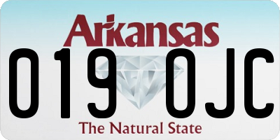 AR license plate 019OJC