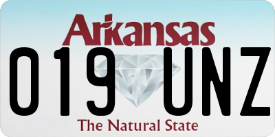 AR license plate 019UNZ