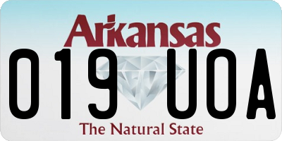 AR license plate 019UOA