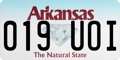 AR license plate 019UOI