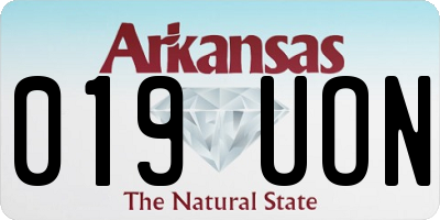 AR license plate 019UON