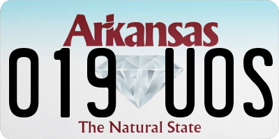 AR license plate 019UOS