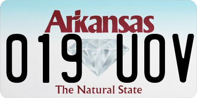 AR license plate 019UOV
