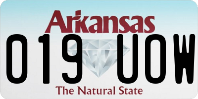 AR license plate 019UOW