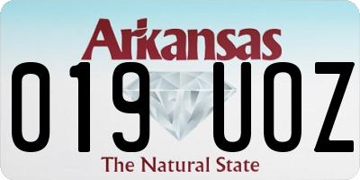 AR license plate 019UOZ
