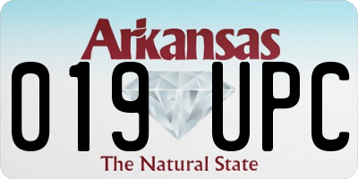 AR license plate 019UPC