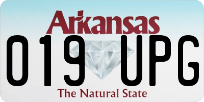 AR license plate 019UPG