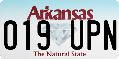 AR license plate 019UPN