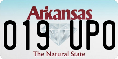 AR license plate 019UPO