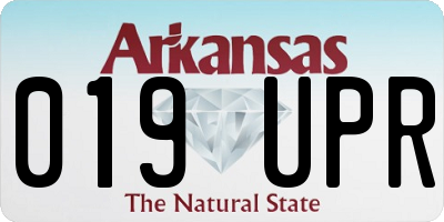 AR license plate 019UPR
