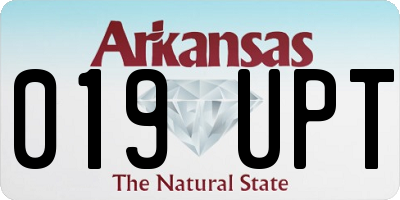 AR license plate 019UPT