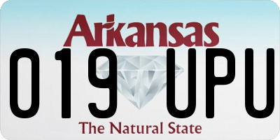 AR license plate 019UPU