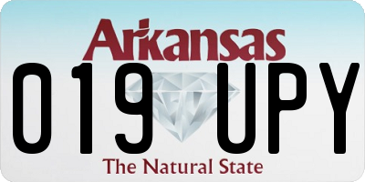AR license plate 019UPY