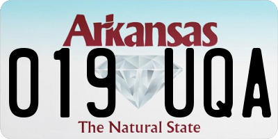 AR license plate 019UQA