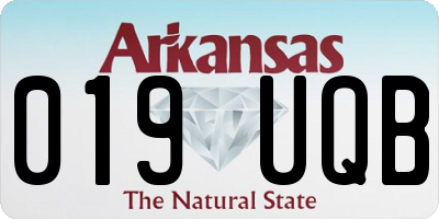 AR license plate 019UQB