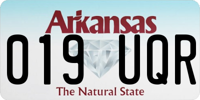 AR license plate 019UQR
