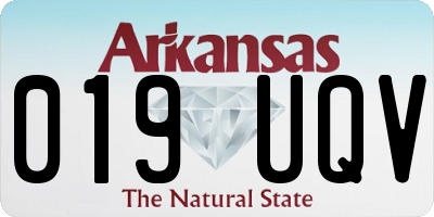 AR license plate 019UQV