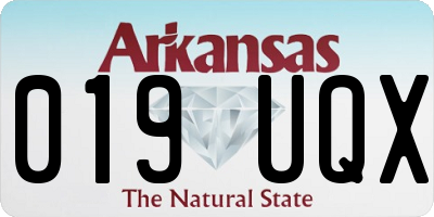 AR license plate 019UQX