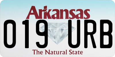 AR license plate 019URB