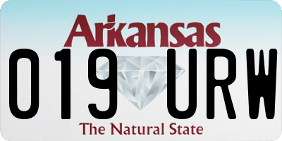 AR license plate 019URW