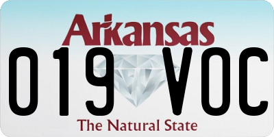 AR license plate 019VOC