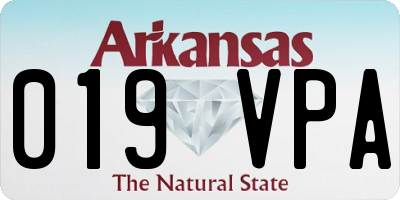 AR license plate 019VPA