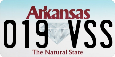 AR license plate 019VSS