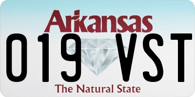 AR license plate 019VST