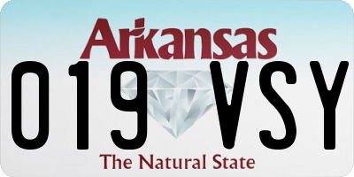 AR license plate 019VSY