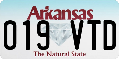 AR license plate 019VTD