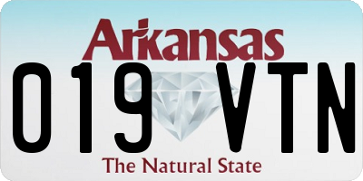 AR license plate 019VTN