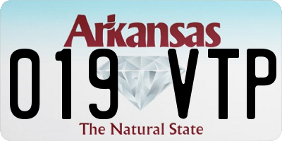 AR license plate 019VTP