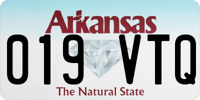 AR license plate 019VTQ