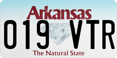 AR license plate 019VTR