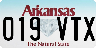 AR license plate 019VTX