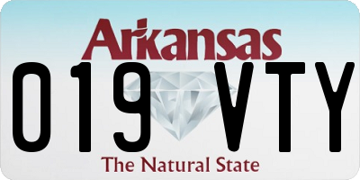 AR license plate 019VTY
