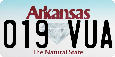 AR license plate 019VUA