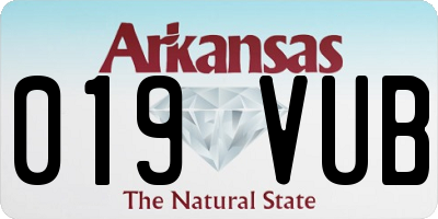 AR license plate 019VUB