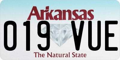 AR license plate 019VUE