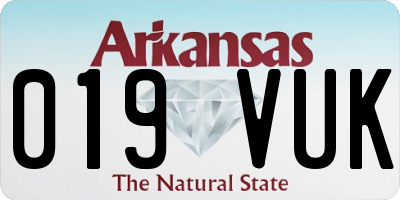AR license plate 019VUK