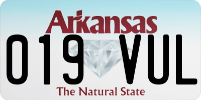 AR license plate 019VUL