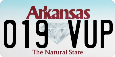 AR license plate 019VUP